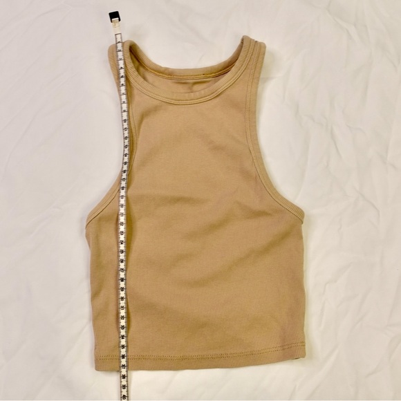 ZARA | Basic Halter Cropped Tank Top - Tan Beige - Picture 10 of 10